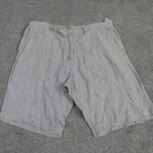 Tommy Bahama Mens Shorts 40 Blue 100% Linen Striped 11" in